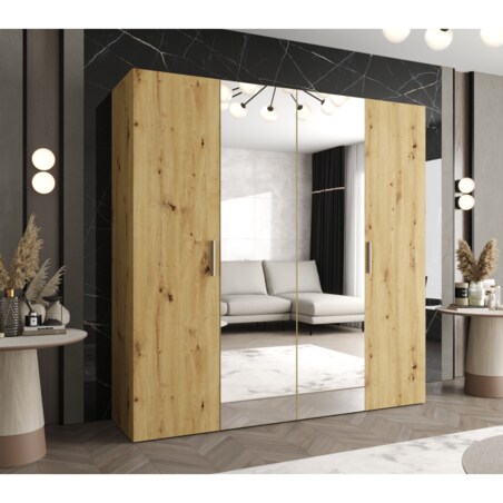 Szafa uchylna otwierana BARI 2 200 wys. 202 cm Artisan + u. Czarny