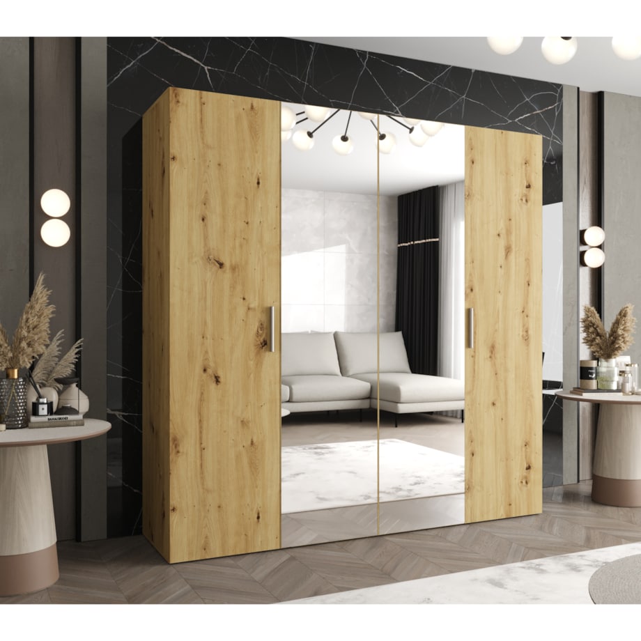 Szafa uchylna otwierana BARI 2 200 wys. 202 cm Artisan + u. Czarny