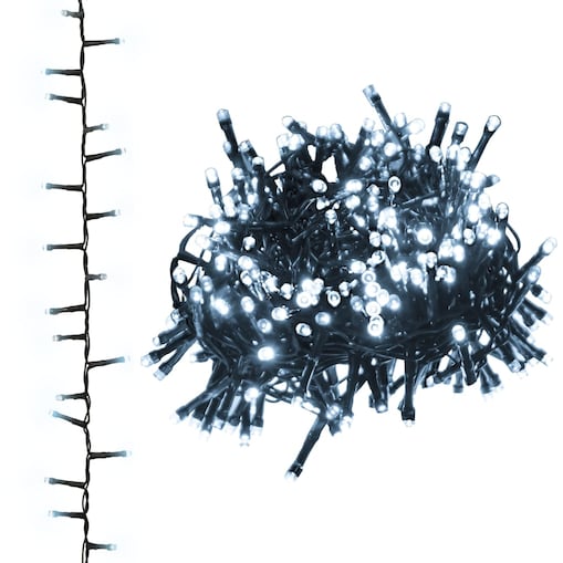 vidaXL Lampki LED, 1000 diod, gęsto rozmieszczone, zimna biel, 25 m