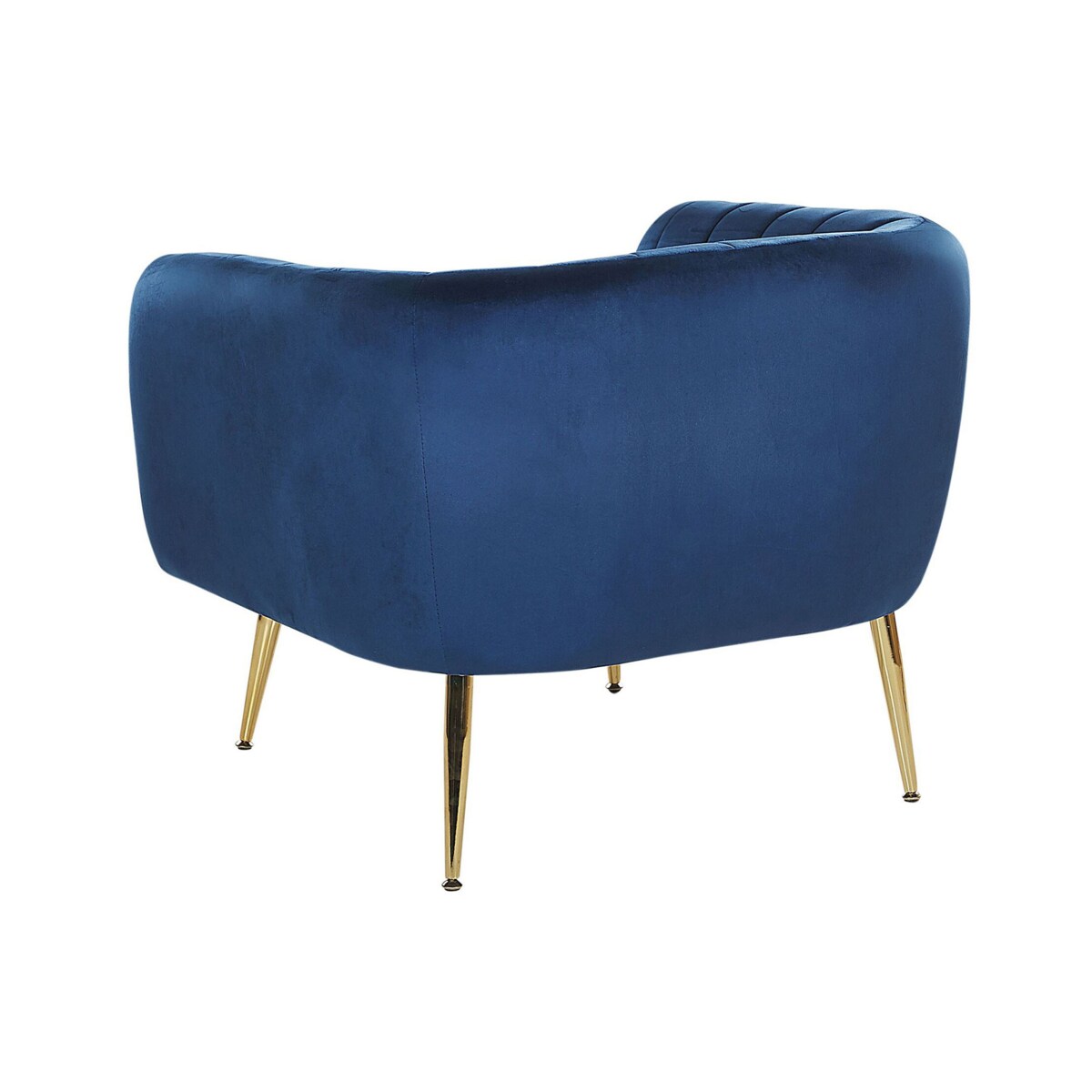 Fotel welurowy niebieski LACONIA