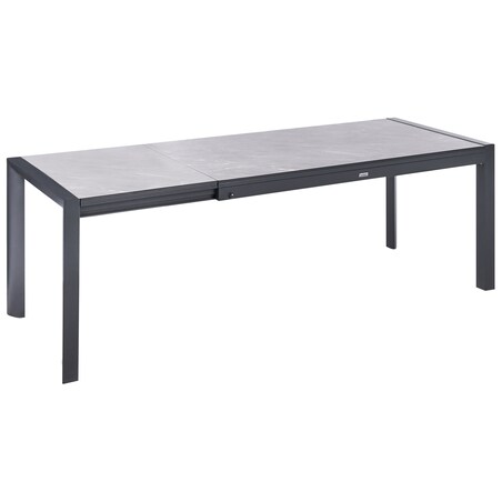 Stół ogrodowy rozkładany BINASCO 160/220 cm 90 cm Imitacja kamienia Szary
