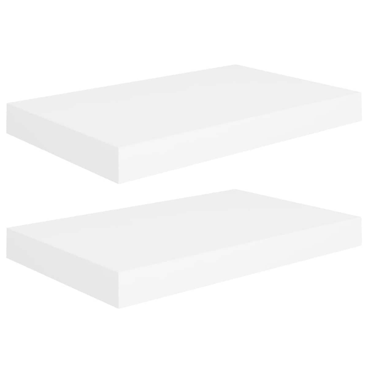 vidaXL Półki ścienne, 2 szt., białe, 40x23x3,8 cm, MDF