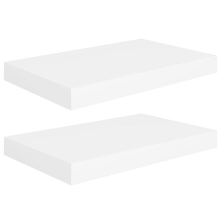 vidaXL Półki ścienne, 2 szt., białe, 40x23x3,8 cm, MDF