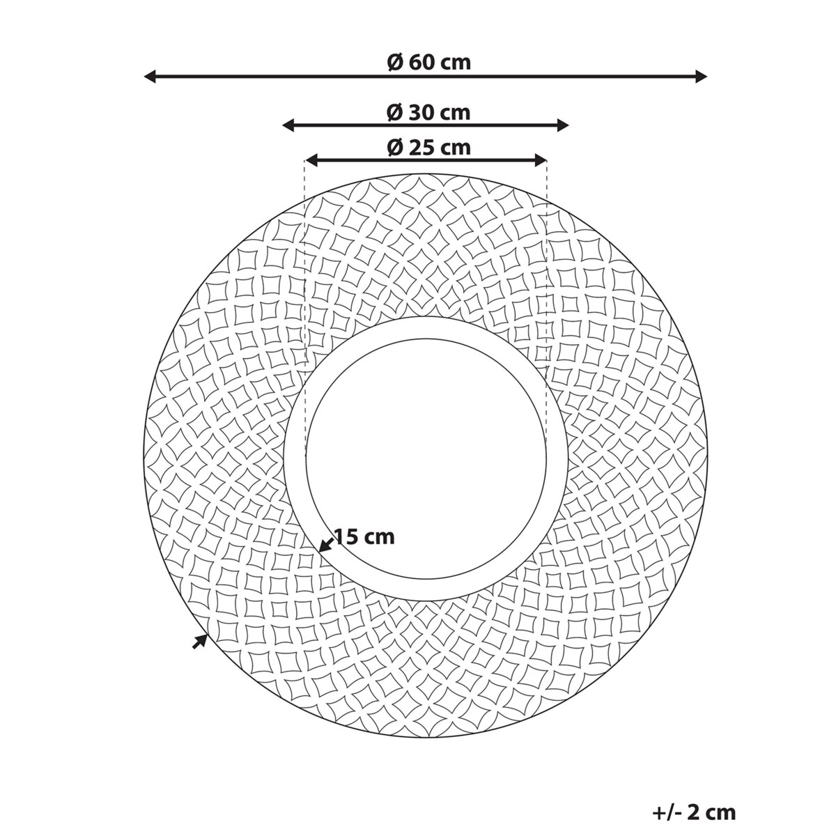 Okrągłe lustro ścienne ø 60 cm jasne drewno POMARO