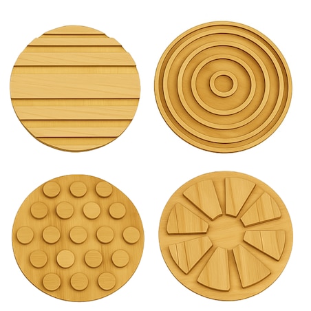 4x dyski Montessori sensoryczne DUŻE 30 cm terapeutyczne drewniane drewno