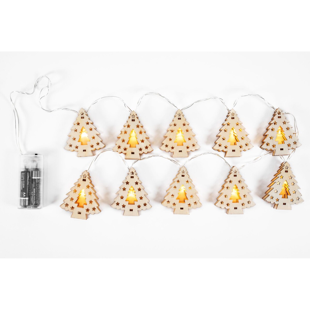 Lampki choinkowe Girlanda LED drewniane choinki CD009