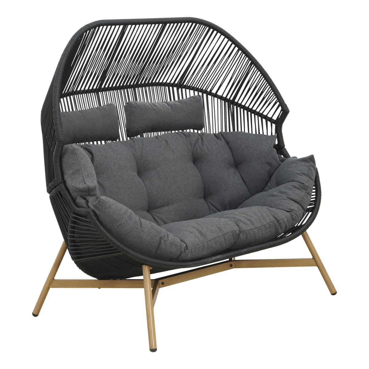 FOTEL OGRODOWY DWUOSOBOWY HOLAND Z PODUSZKAMI