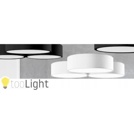 Lampa Sufitowa Plafon Potrójny Żyrandol Czarny E27