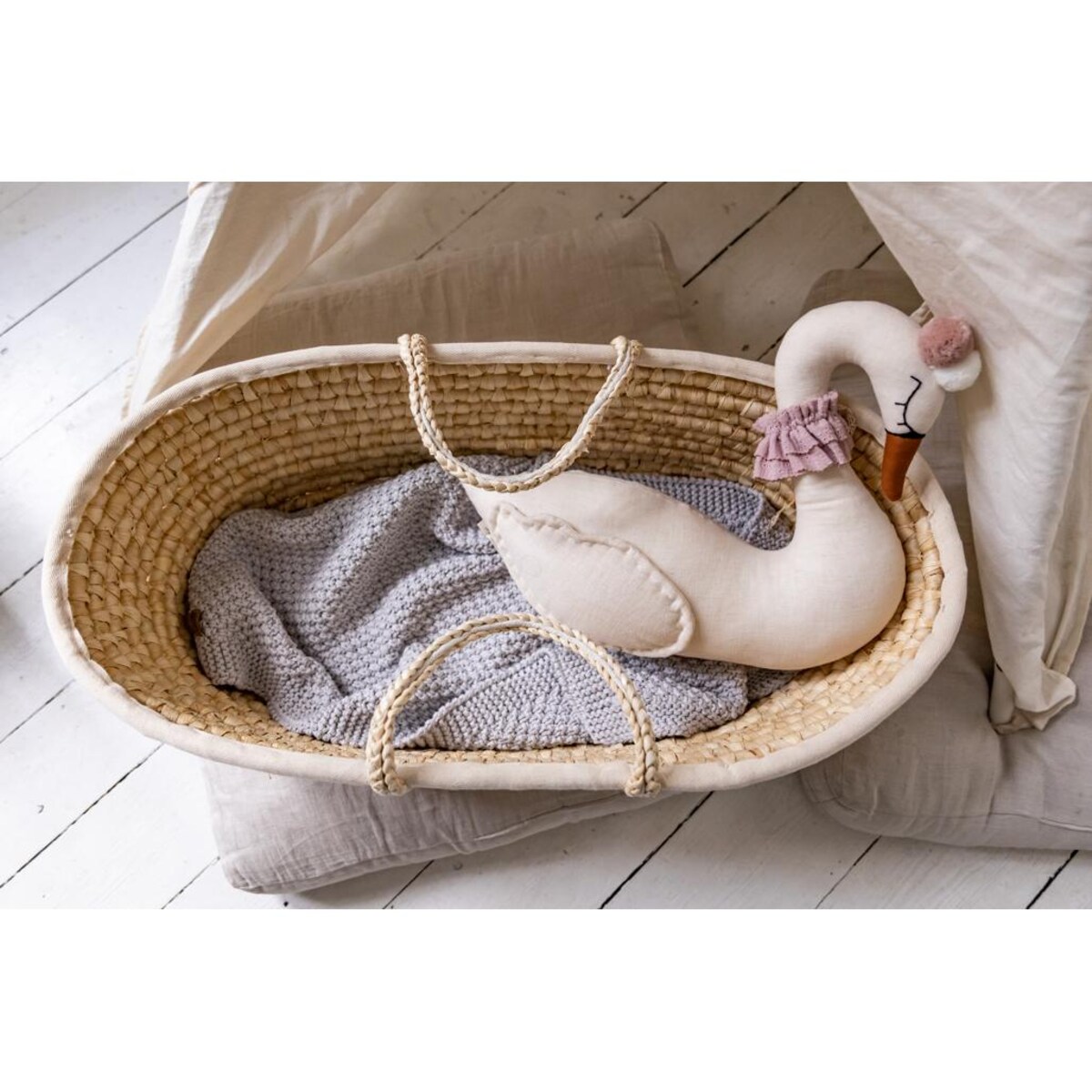 Kocyk Sensoryczny dla Noworodka - Jasnoszary - 70x50cm