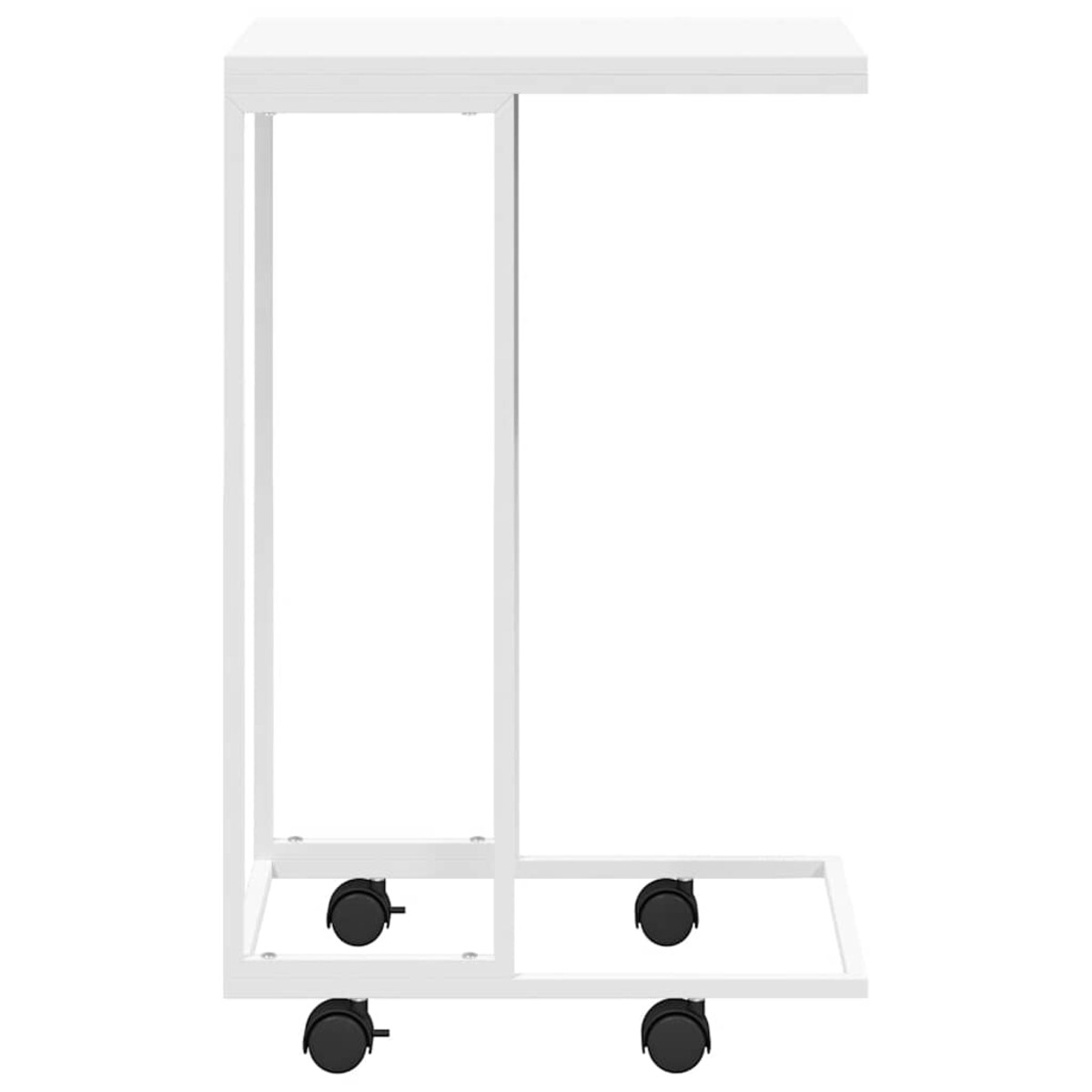 vidaXL Stolik boczny na kółkach, biały, 40x30x63,5 cm