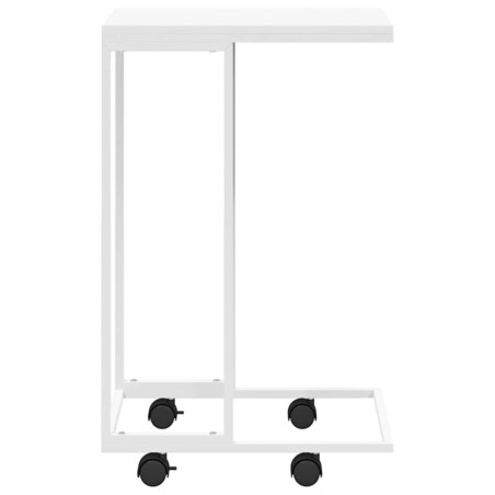 vidaXL Stolik boczny na kółkach, biały, 40x30x63,5 cm