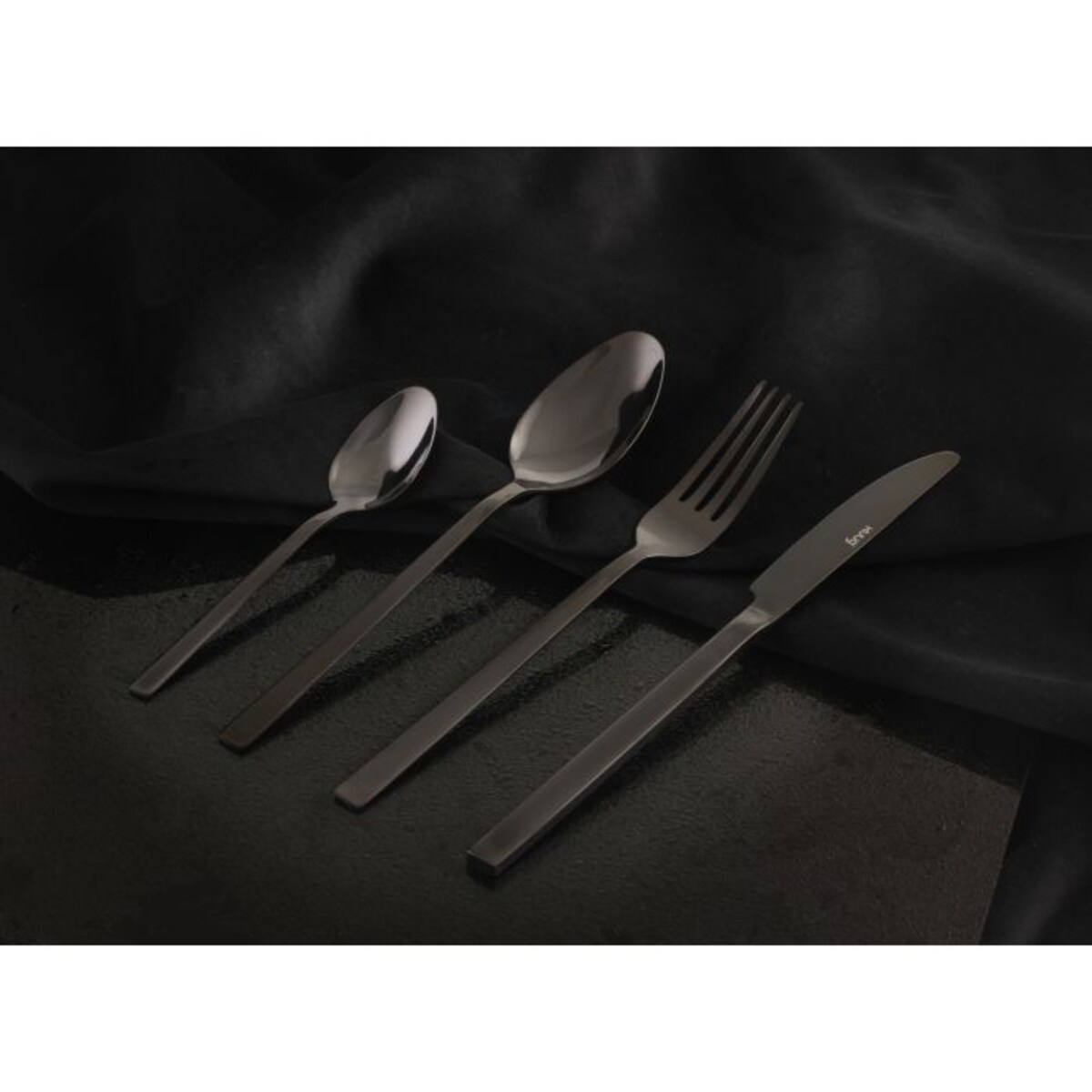 Nóż obiadowy Piano Shiny black 3 sztuki zawieszka 30862