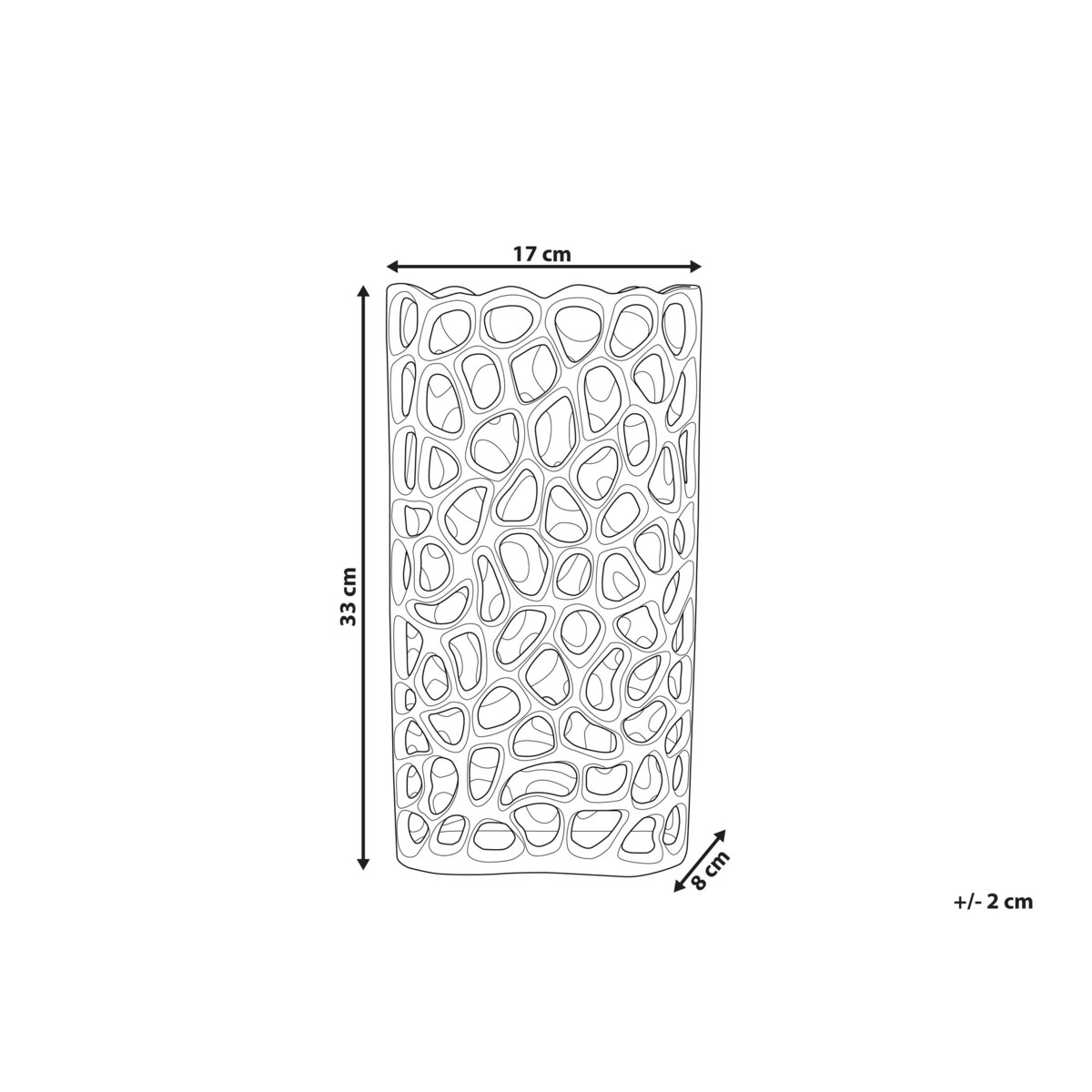 Wazon dekoracyjny metalowy złoty SANCHI