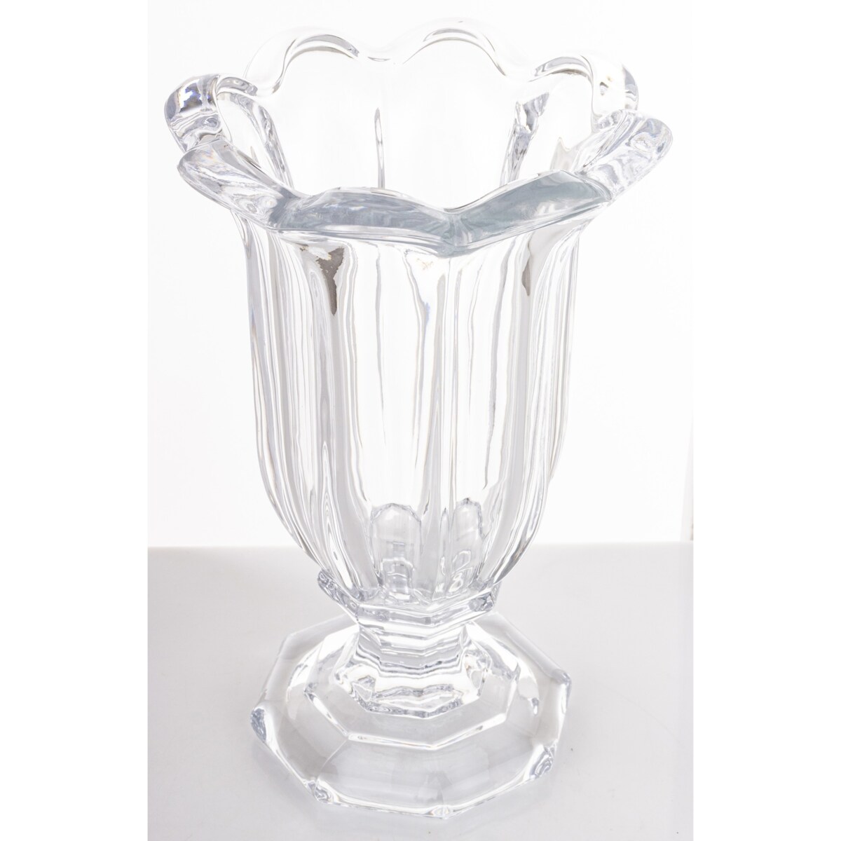 Wazon 32x20x20 cm TAZZA na nóżce transparentny