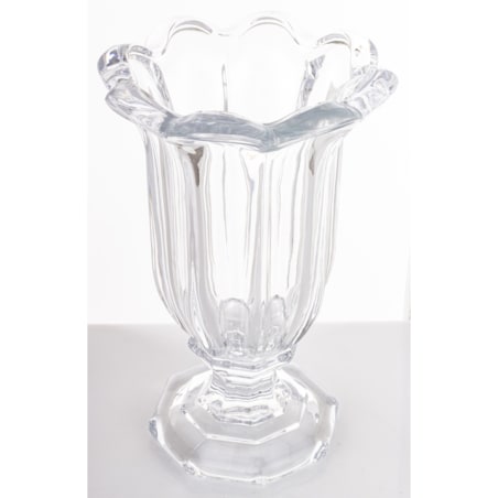 Wazon 32x20x20 cm TAZZA na nóżce transparentny