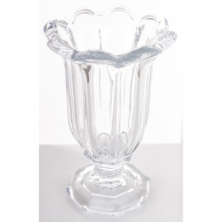 Wazon 32x20x20 cm TAZZA na nóżce transparentny