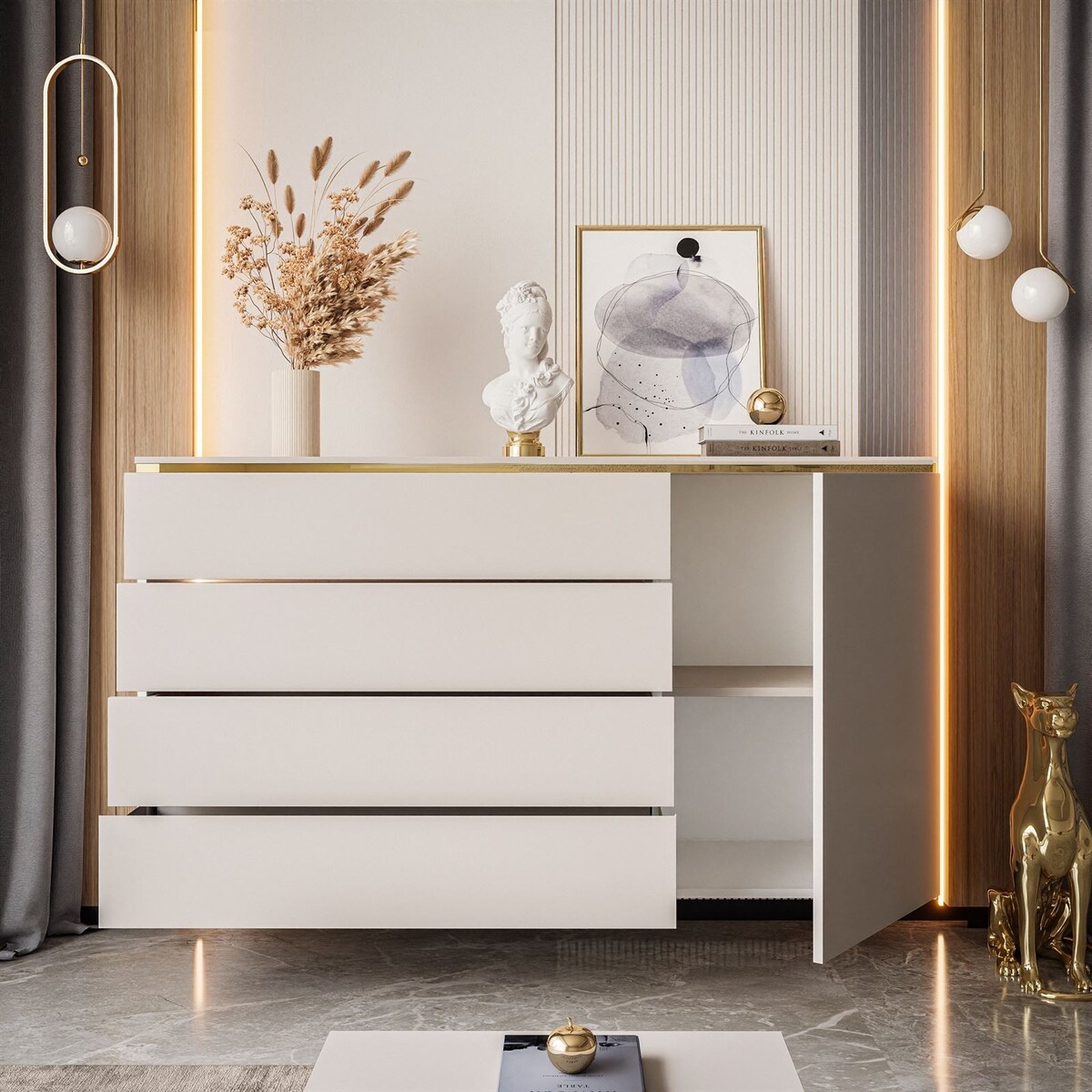 Komoda z szufladami AURORA KASZMIR 4S1D wisząca