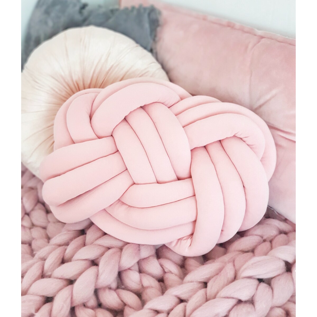 LOV.WOOD PODUSZKA SUPEŁ PRECEL PUDROWY RÓŻ