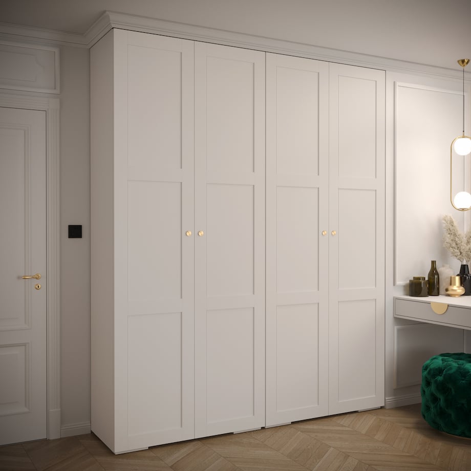 Szafa przesuwna Garderoba MANHATTAN RYFEL 10 200 gł. 47 biały