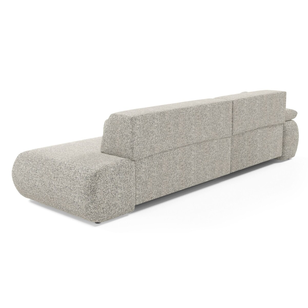 Narożnik rozkładany PENTI z pojemnikiem na pościel, lewy, szaro-beżowy