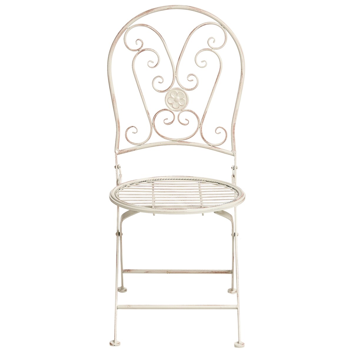 Zestaw 2 krzeseł ogrodowych COGGIA Składane Metal Jasnobeżowy