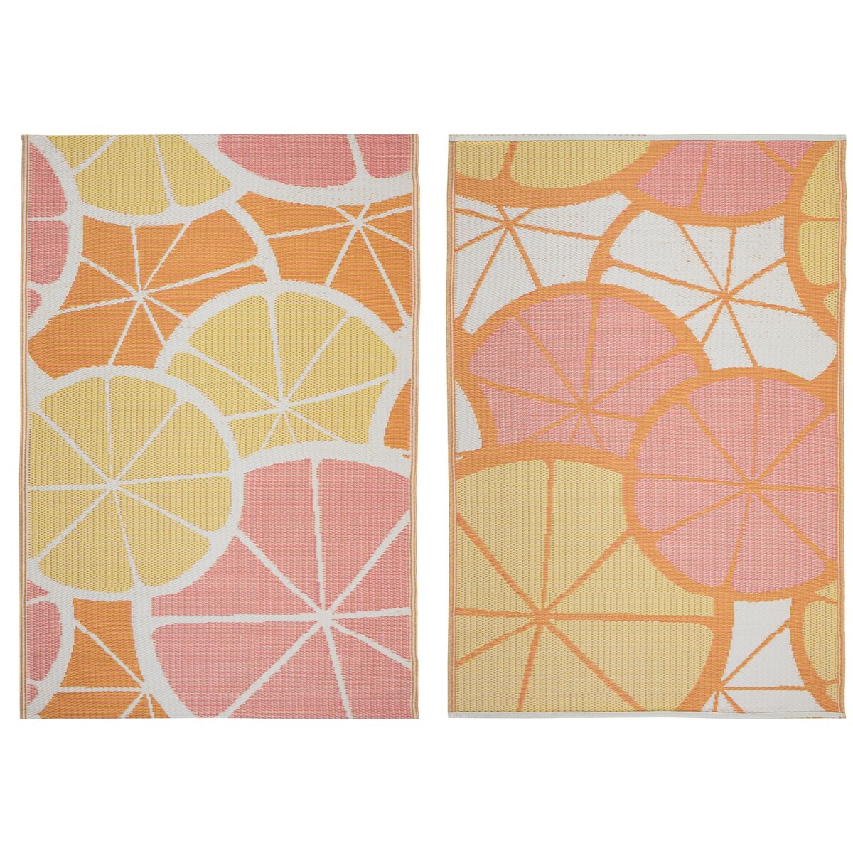 Dywan zewnętrzny tkany na płasko 120x170 cm e-floor cytryny żółty