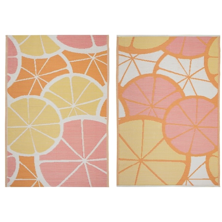 Dywan zewnętrzny tkany na płasko 120x170 cm e-floor cytryny żółty