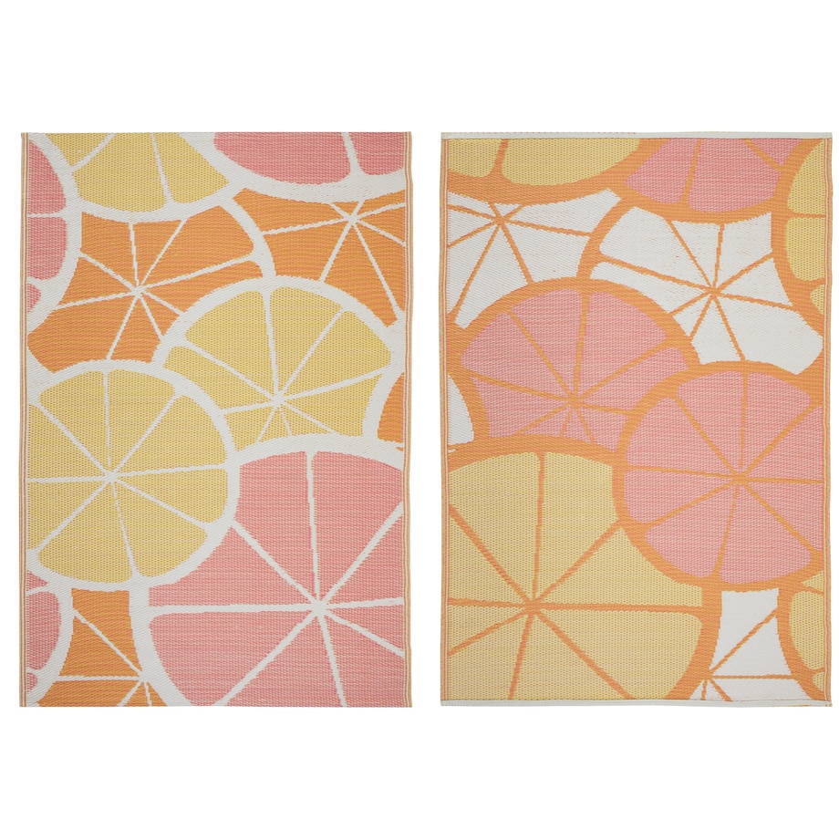 Dywan zewnętrzny tkany na płasko 120x170 cm e-floor cytryny żółty