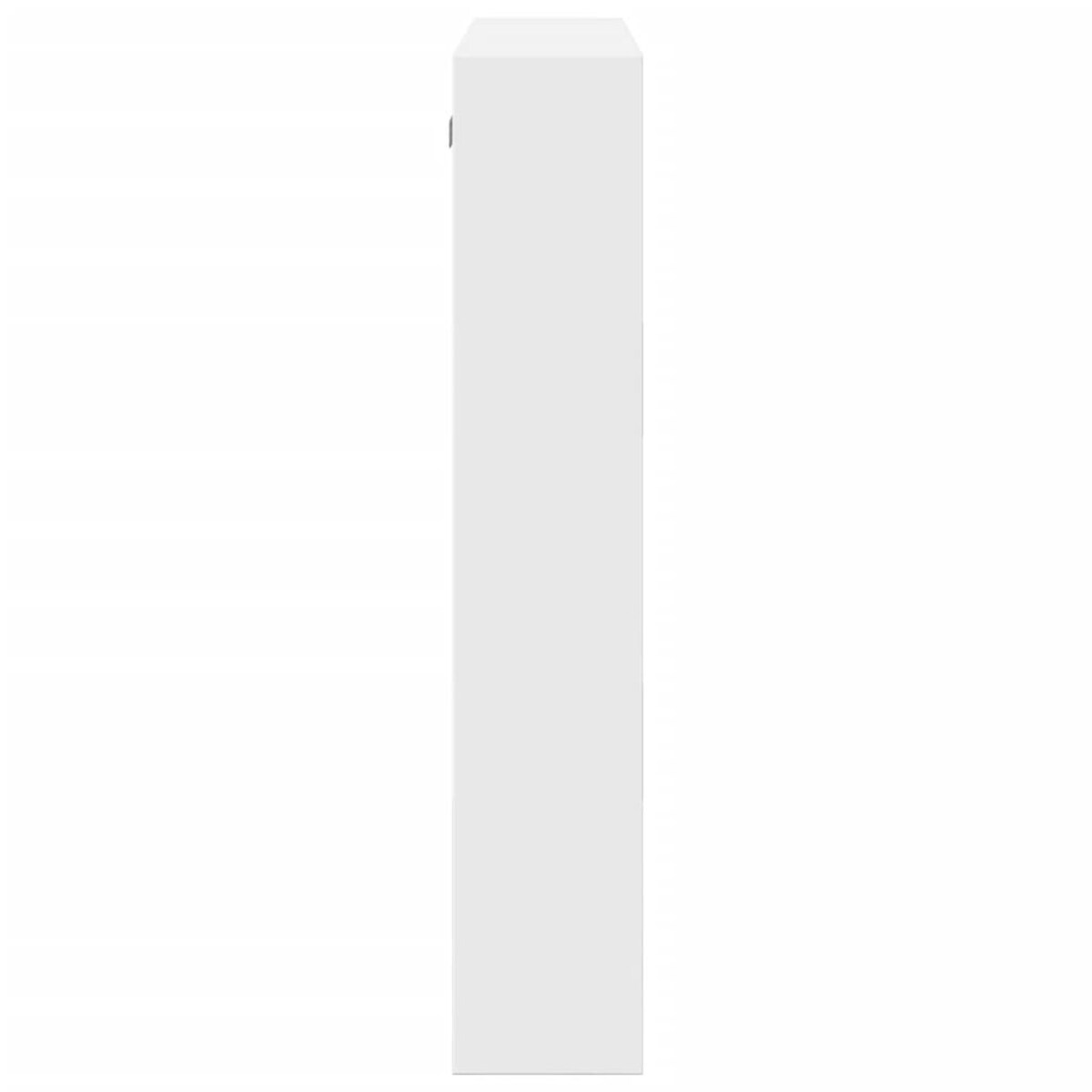 vidaXL Szafka ścienna, biała, 80x15x80 cm, materiał drewnopochodny