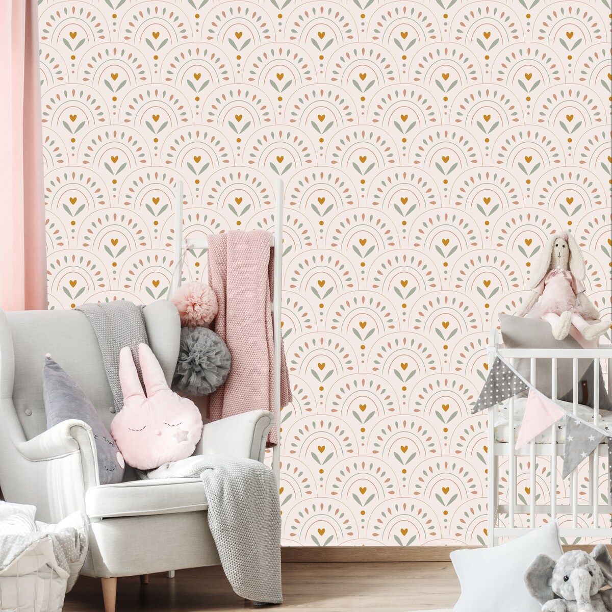 Tapeta Dla Dzieci Kolorowe Wzory w Stylu Boho