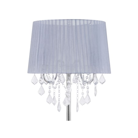Lampa podłogowa metalowa szara EVANS