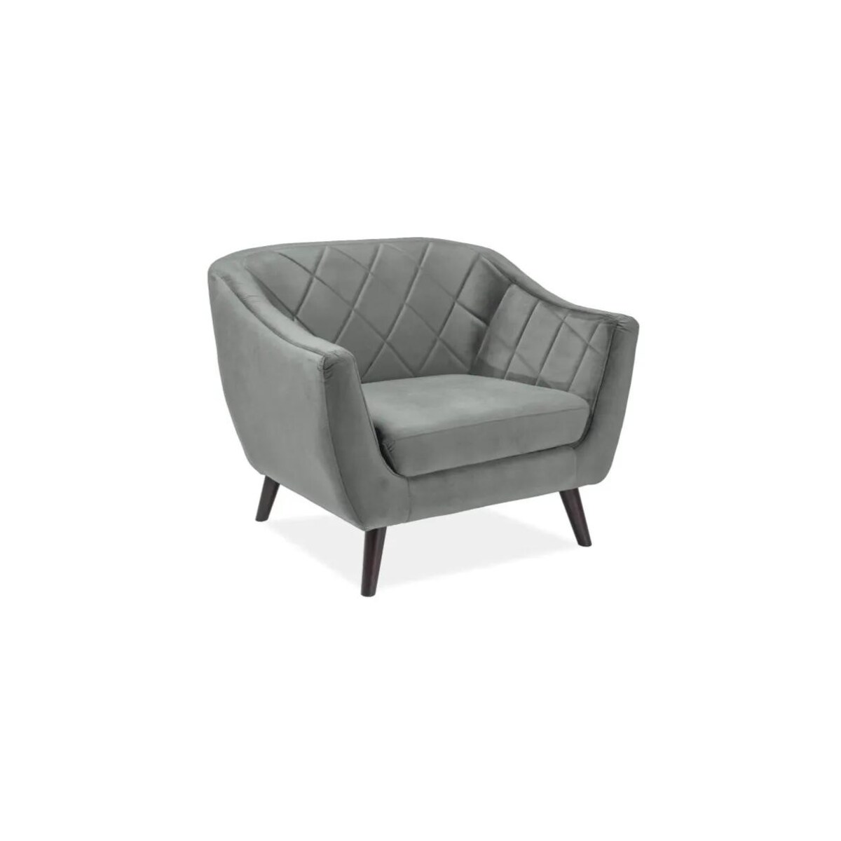 Fotel do salonu MOLLY 1 VELVET szary