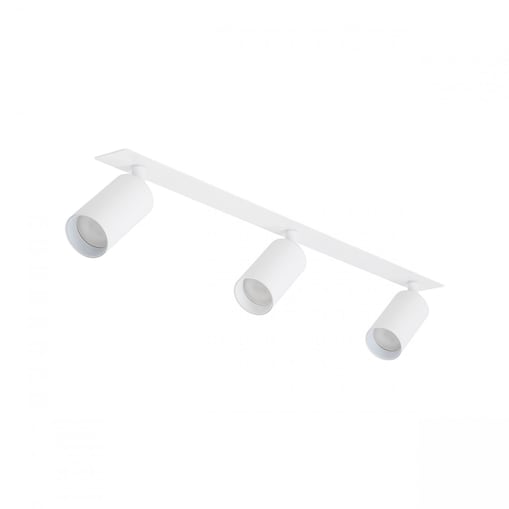 Lampa podtynkowa potrójna TK Lighting AMIS WHITE 10812 – 3x GU10 regulowane spoty białe ze złotym akcentem