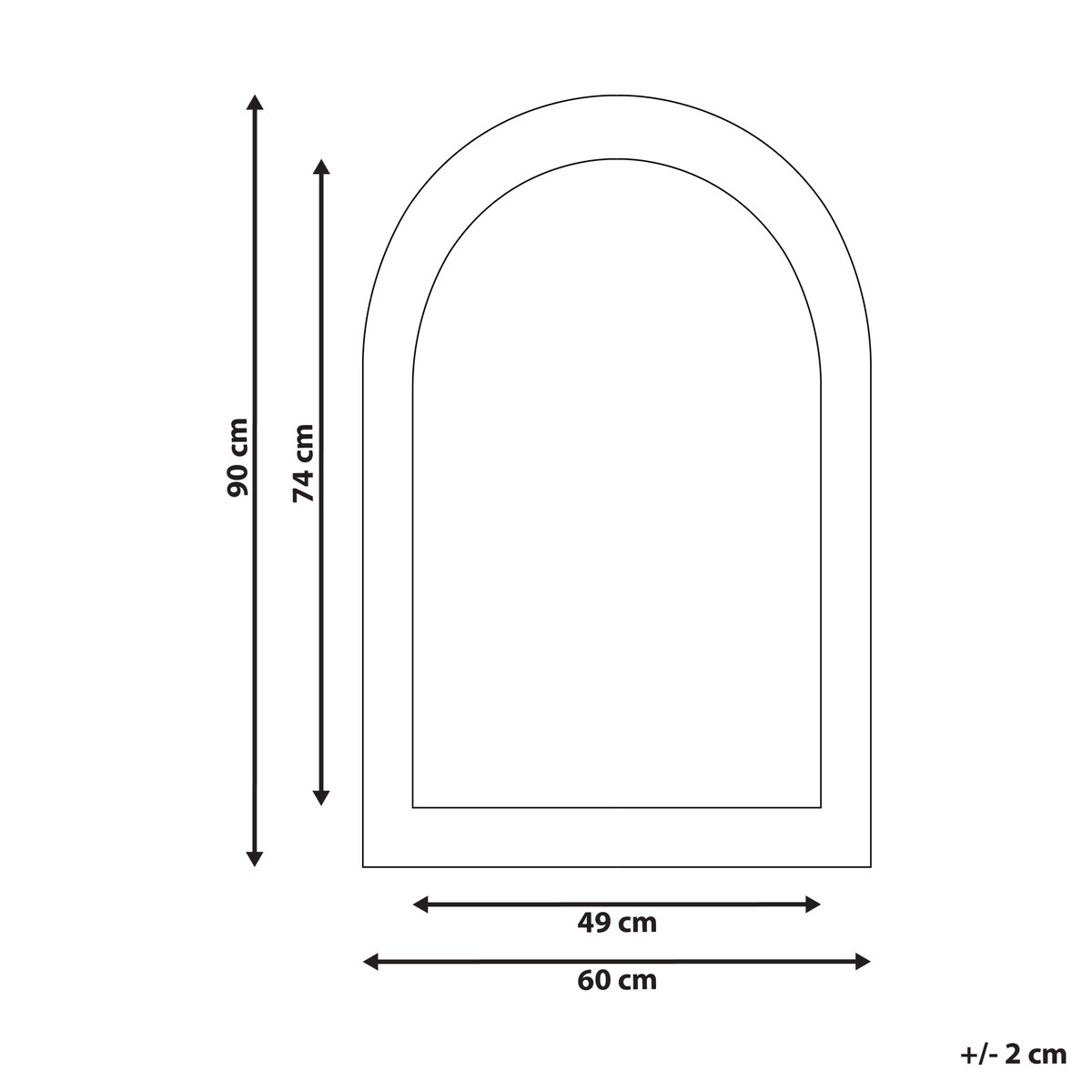 Lustro ścienne HURIEL 60 cm 90 cm Welur Oliwkowy