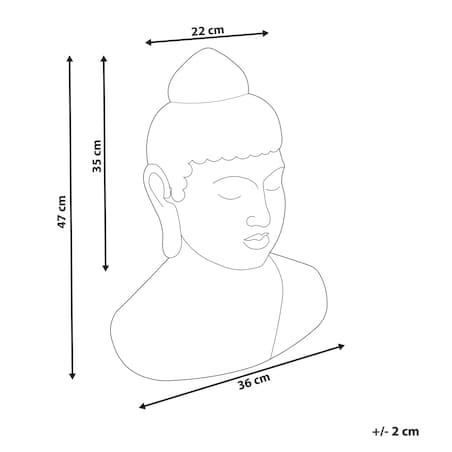 Figurka dekoracyjna Budda CARUM Ceramika Czarny