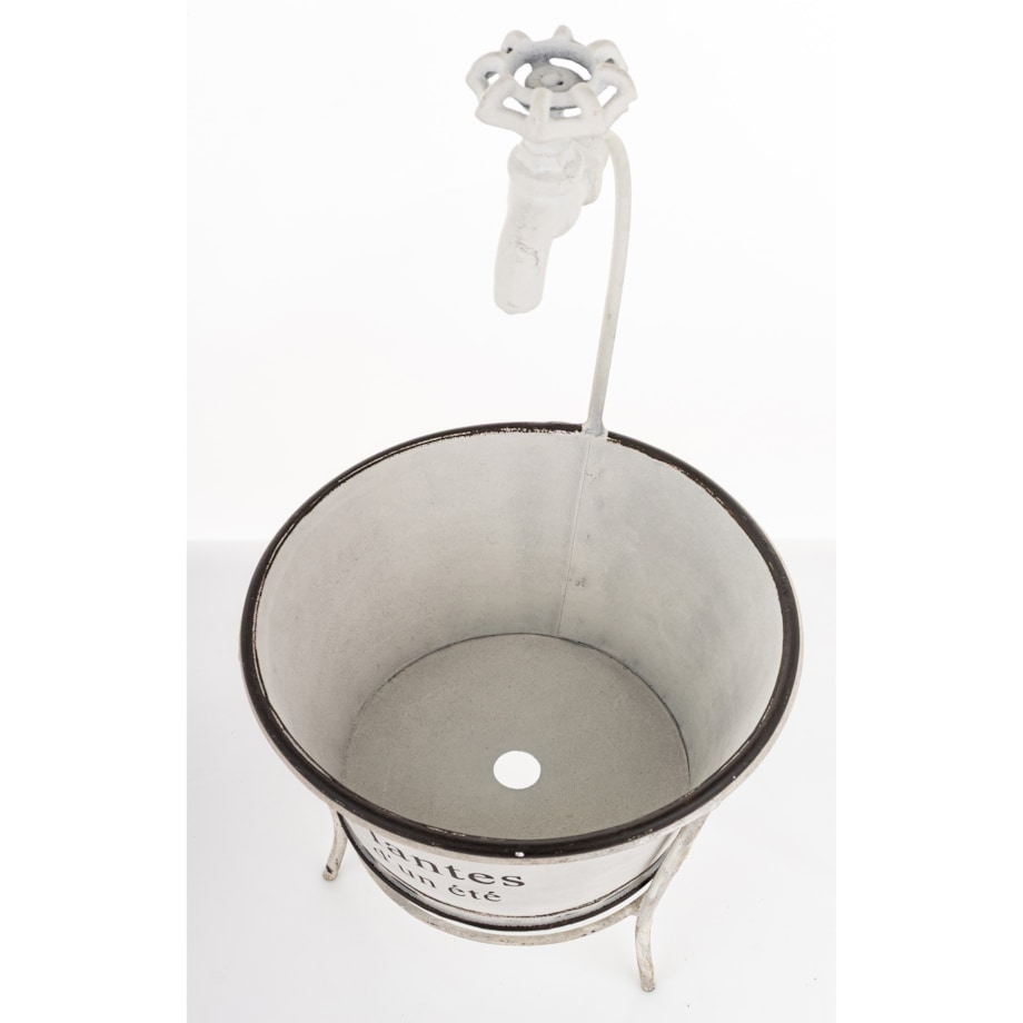 Kwietnik metalowy 41x22x22 cm MISKA-2 z kranikiem