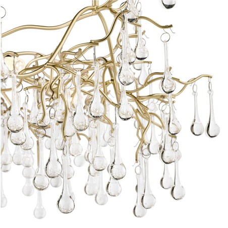 Wiszący żyrandol gałęzie Willow LA3756144-Q Laura Ashley krople przezroczysty złoty