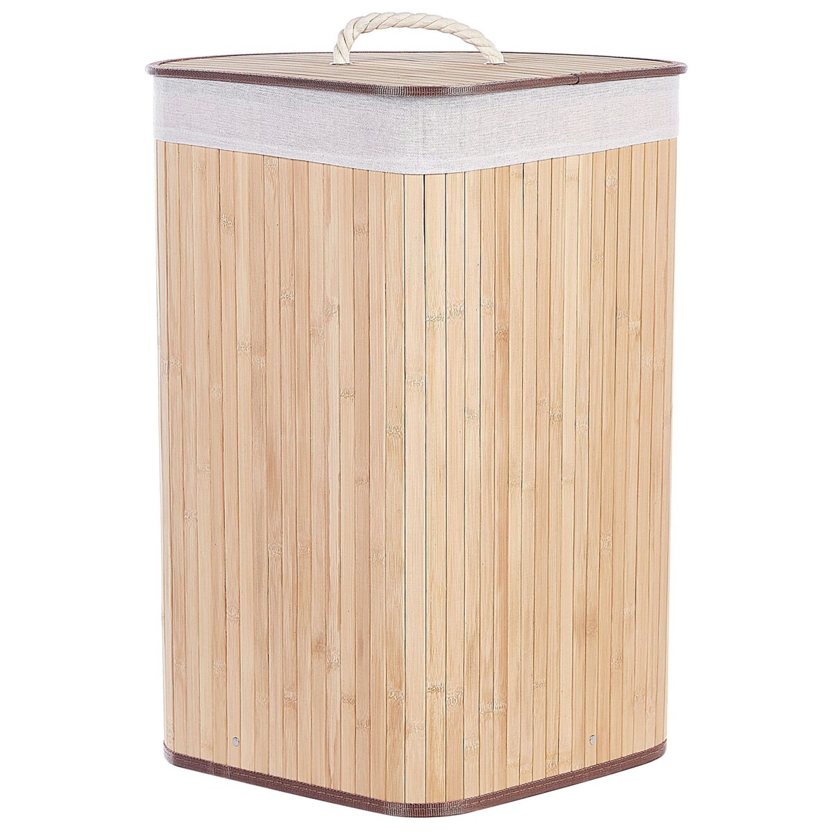 Kosz bambusowy z pokrywą jasne drewno MATARA