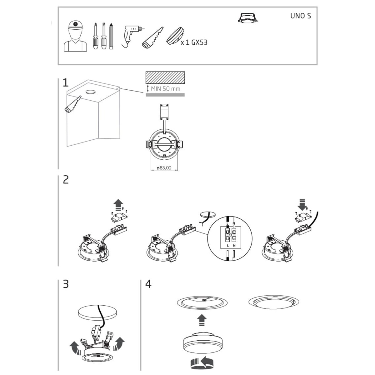 Sufitowa lampa punktowa Uno 10841 Nowodvorski z klipsem oczko czarna