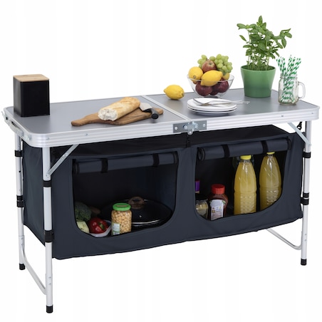 KUCHNIA TURYSTYCZNA SZAFKA stół składany ogrodowy walizka KEMPINGOWY stolik