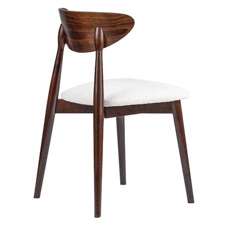 Krzesło drewniane do jadalni 80x45x45 cm białe/orzech OLBIA-III