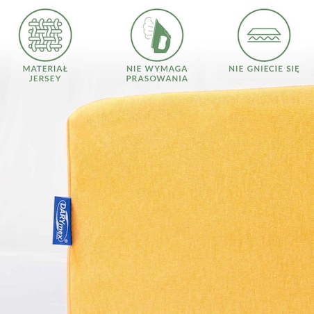 Prześcieradło jersey z gumką 200x220 kolor Żółty
