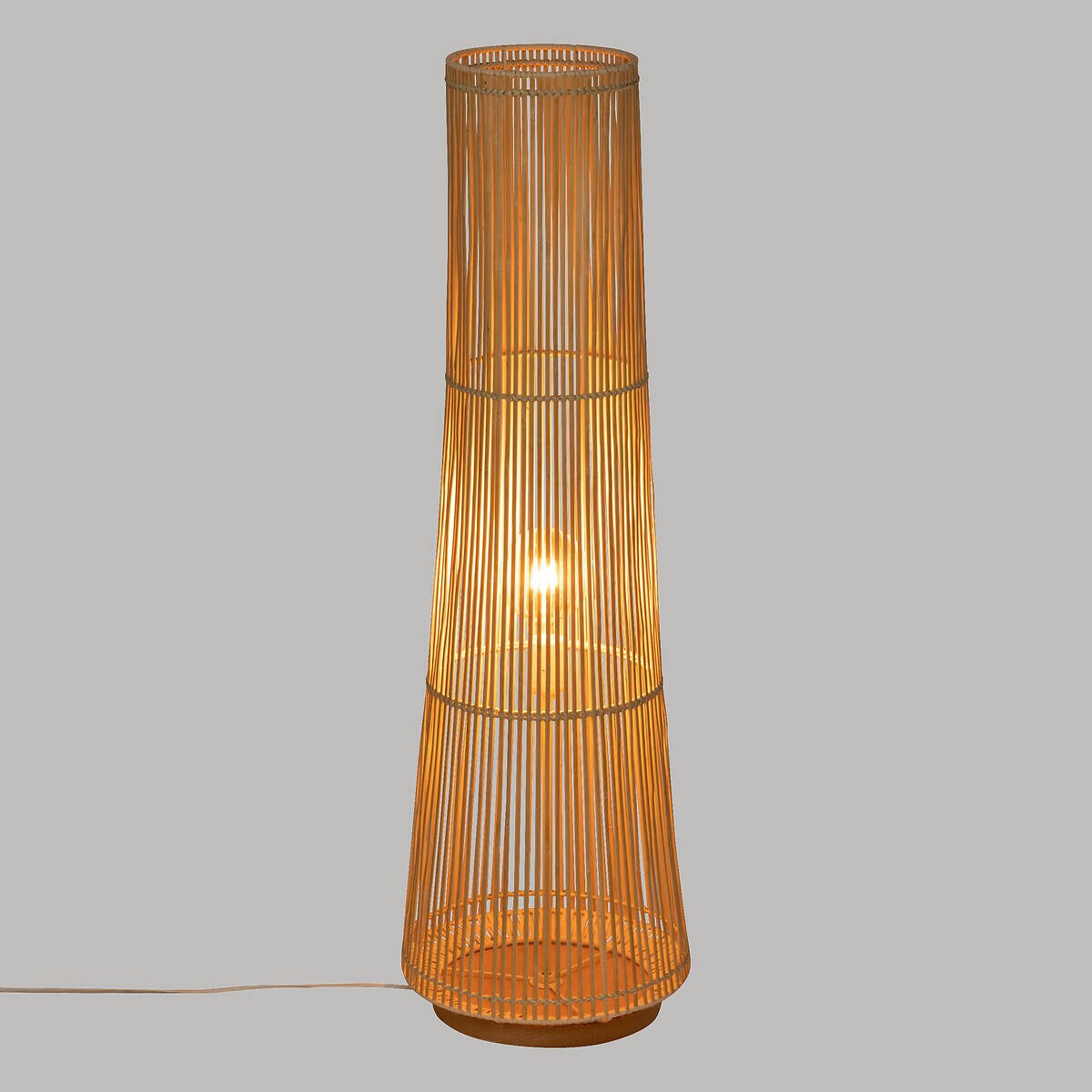 Lampa rattanowa stojąca MAHE, 100 cm