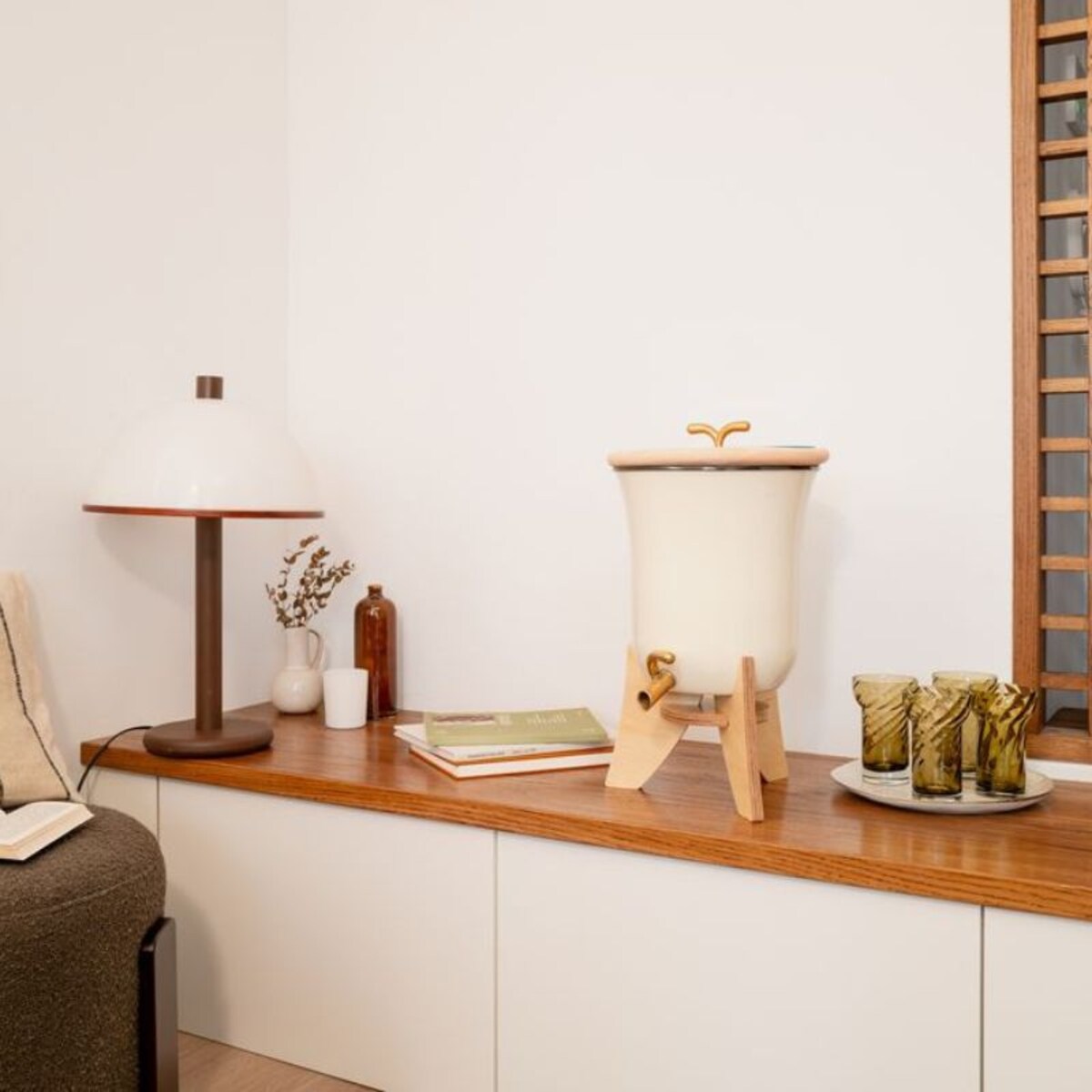 Francuski ceramiczny filtr do wody Volkao Le Kaolin – beżowy