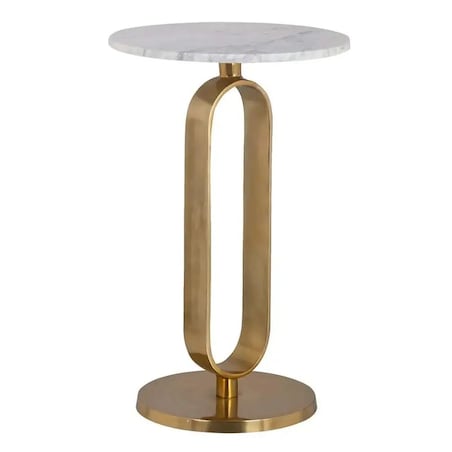 Marmurowy stolik Celine 825191Richmond Interiors elegancki do salonu biały złoty