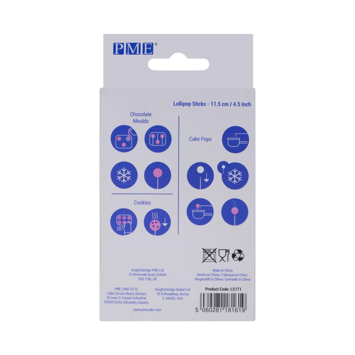 PME Patyczki do lizaków (50 sztuk) 11.5 cm