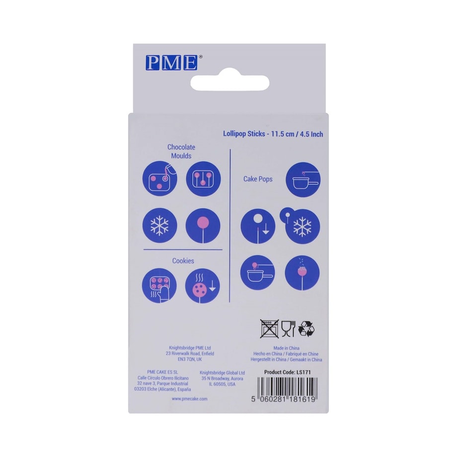 PME Patyczki do lizaków (50 sztuk) 11.5 cm