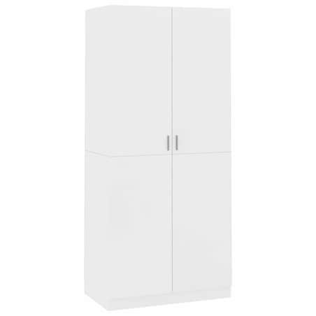 vidaXL Szafa, biała, 90x52x200 cm, materiał drewnopochodny