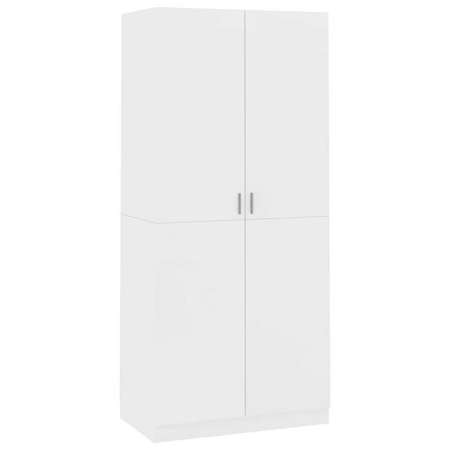 vidaXL Szafa, biała, 90x52x200 cm, materiał drewnopochodny