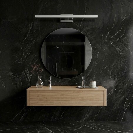 Kinkiet App1847-1W 80Cm Led Chrom, Metal, Tworzywo Sztuczne